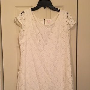 White lace islets dress